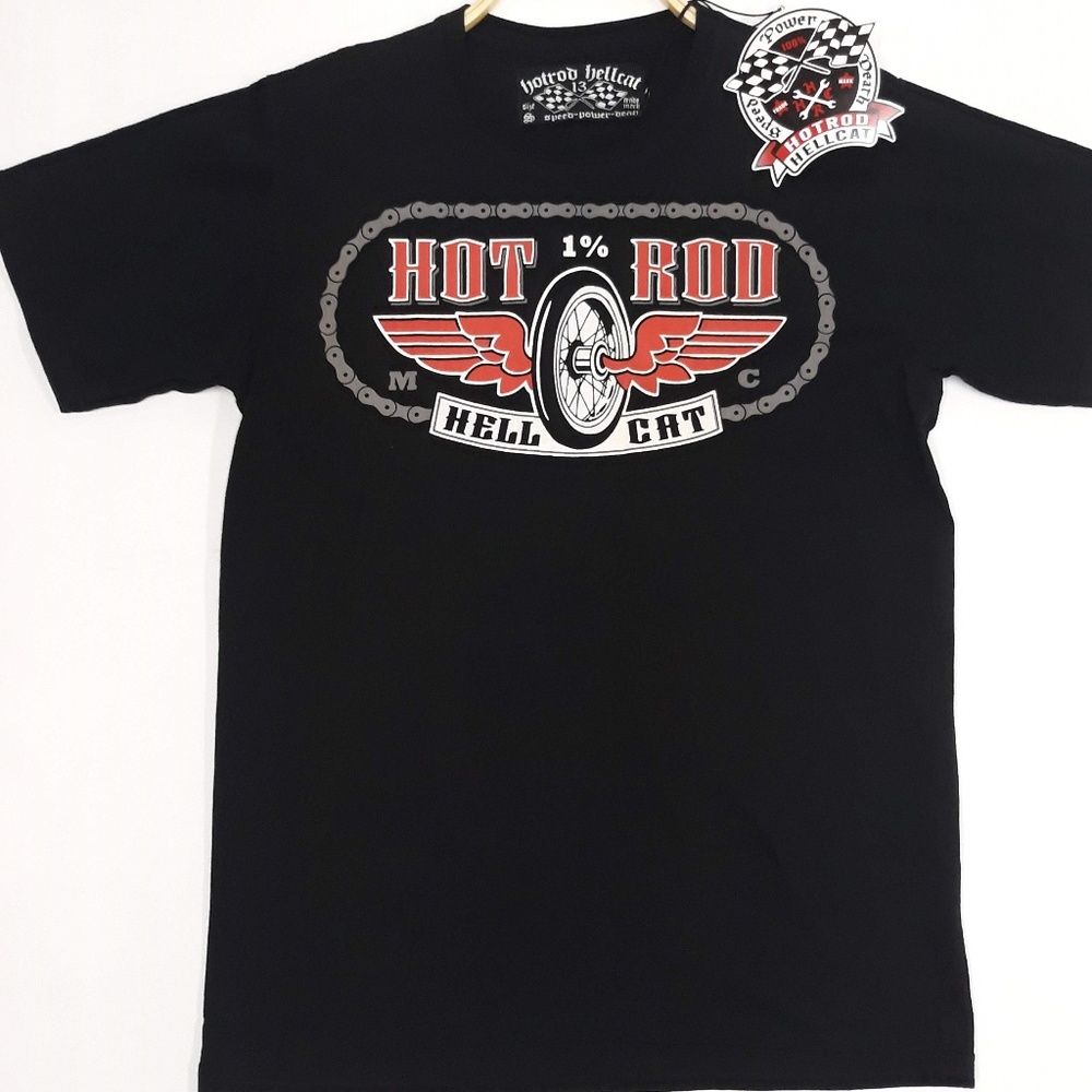 HotRod Hellcat Motorcycle chain graphic tshirt